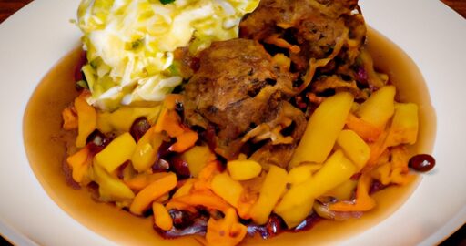 Kari z hříbků a hrášku