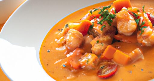 Brazilská moqueca rybího filé.