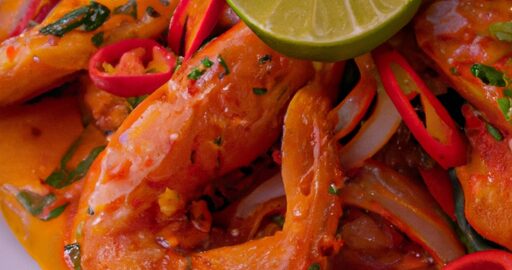 Indonéské kokosové krevety s chilli