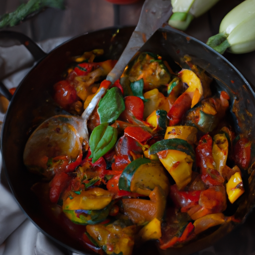 Ratatouille s bramborami a vejci