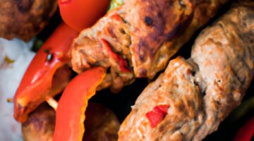 Bademján kebab se zeleninou.