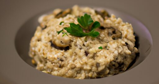 Risotto ai funghi a tartufo.