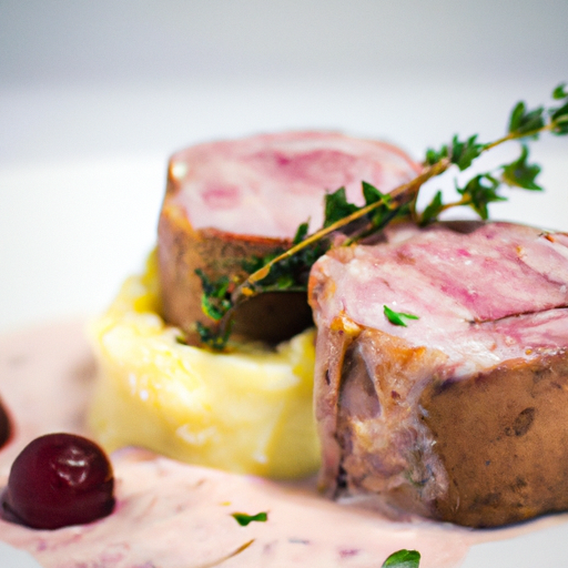 Koňakem propálené hrušky s tvarohem