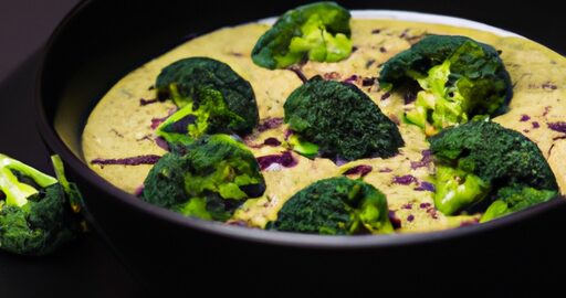 Brokolicový krémový polévka s ořechy.