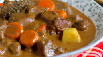 Hovězí Bourguignon s hříbkovou omáčkou