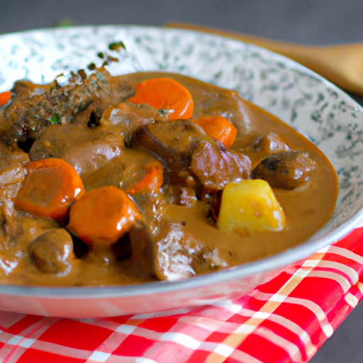 Hovězí Bourguignon s hříbkovou omáčkou