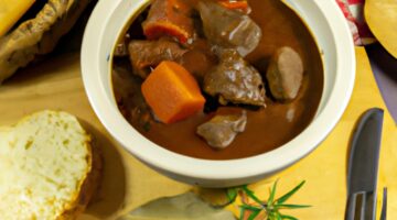 Boeuf bourguignon s hříbky.