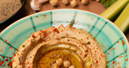 Hummus s grilovanými zeleninou