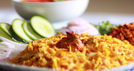 Biryani s kuřecím masem a jogurtem