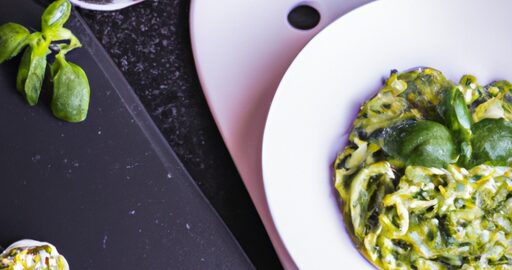 Italský pesto těstoviny s bazalkou