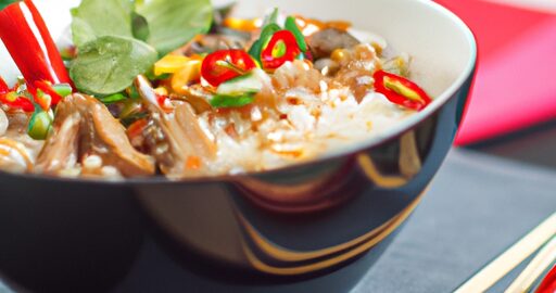 Hovězí pho s máslem a jasmínovou rýží.