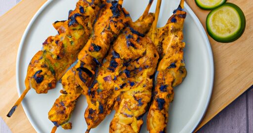 Indonéský kuřecí satay s arašídy