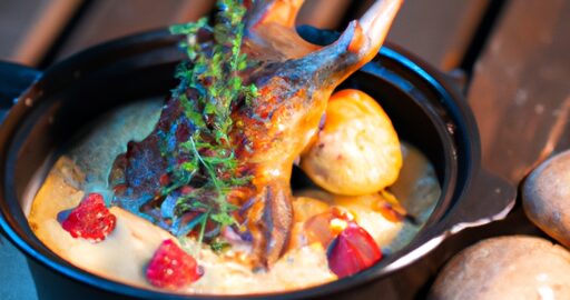 Kachna s jablky a medem.