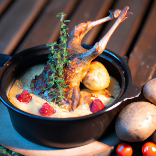 Kachna s jablky a medem.