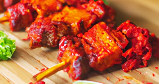 Indonéský satay s arašídy