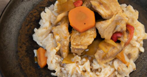 Kořeněné jehněčí špízy s rýží.