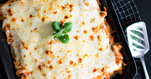 Lasagne Bolognese s mozzarellou.