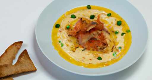 Omáčka tahina s cizrnou a paprikou.