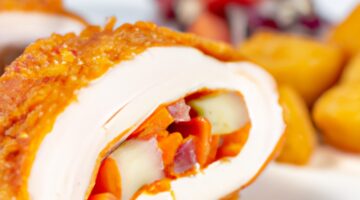 Kuřecí kordon bleu s bramborovým pyré