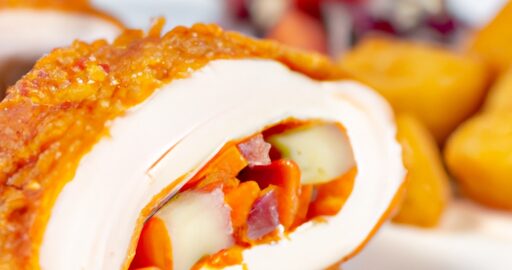 Kuřecí kordon bleu s bramborovým pyré