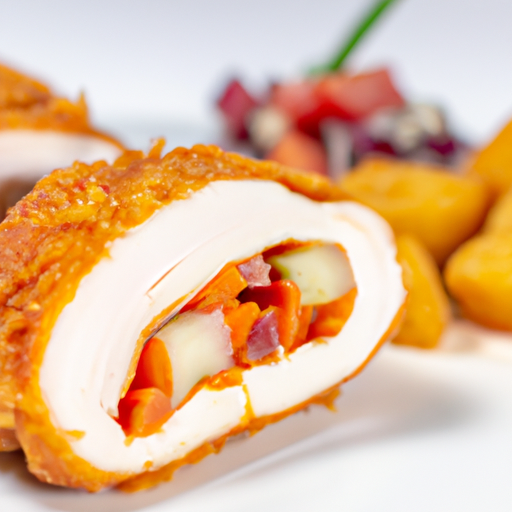 Kuřecí kordon bleu s bramborovým pyré