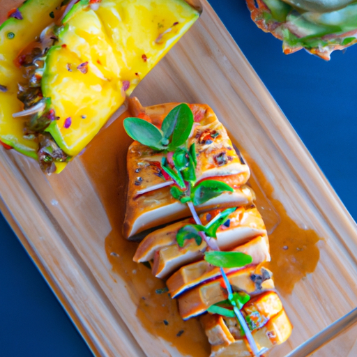 Kuře na grilu s ananasem