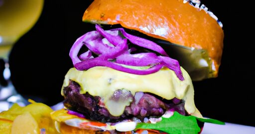 Hamburger s hranolky a majonézou.