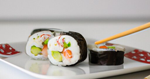 Sushi s avokádem a lososem