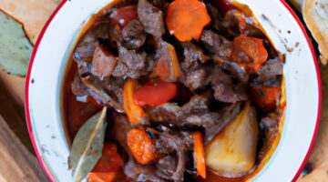 Boeuf Bourguignon s houbami a cibulí