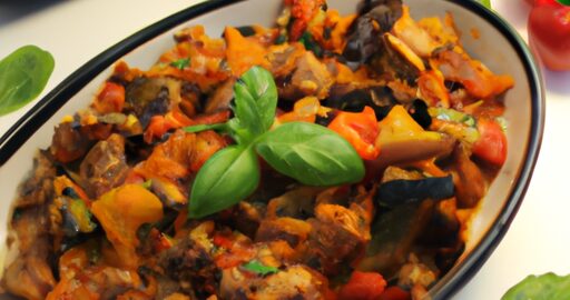 Ratatouille s pečeným lososem