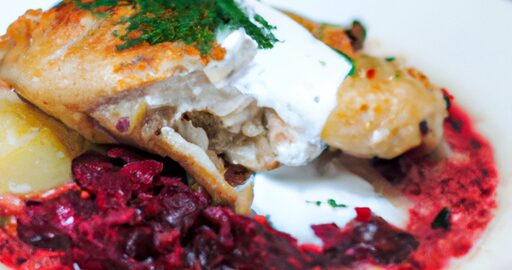 Kořeněné kuřecí řízky s bramborovou kaší.