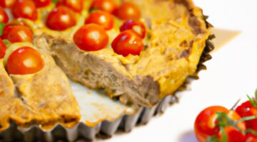 Zapečený quiche s tuňákem a špenátem.