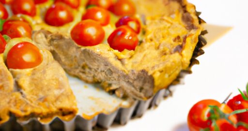 Zapečený quiche s tuňákem a špenátem.