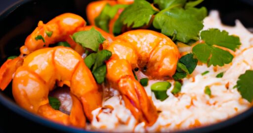 Masala krevetky s rýží.