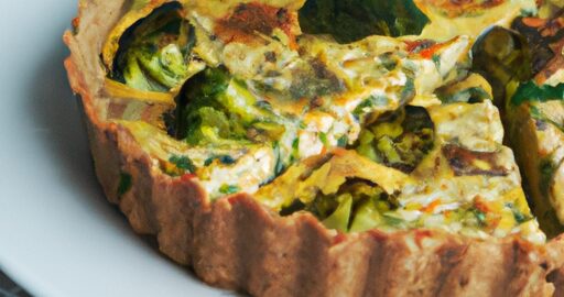 Brokolicový quiche s tofu plním.