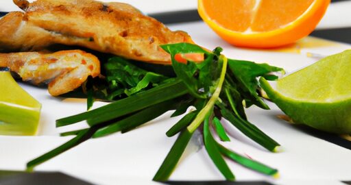 Kuře s grilovanou zeleninou a pestem