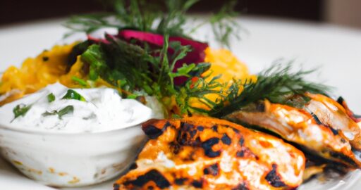 Kořeněný masový kebab s rýží