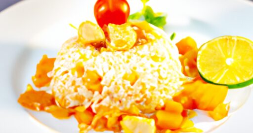 Kokosový rybí pokrm se rýží