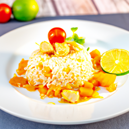 Kokosový rybí pokrm se rýží