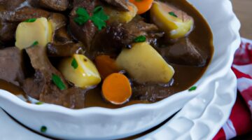 Boeuf bourguignon se žampiony