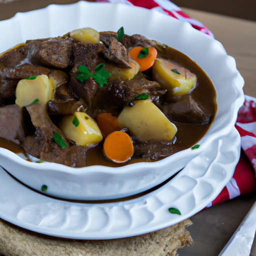 Boeuf bourguignon se žampiony