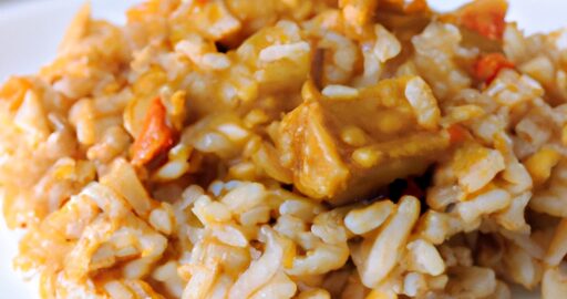 Hovězí kari s hráškem a rýží