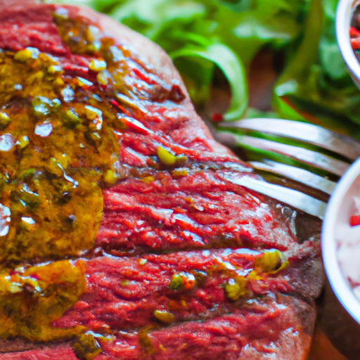 Argentinské grilované steak s chimichurri