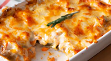 Kuře s hranolkami au gratin