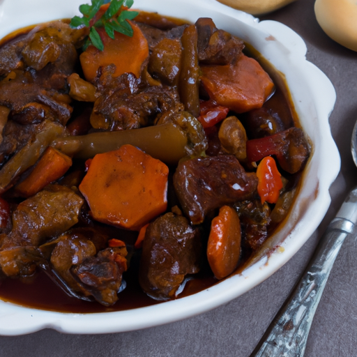 Hovězí Bourguignon s hříbky