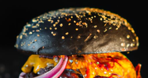 Kuřecí gothic burger se sýrem