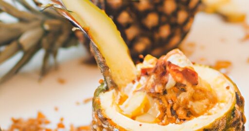 Vepřové maso s ananasem a rýží.