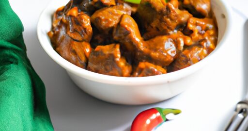 Hovězí vindaloo s chilli paprikou