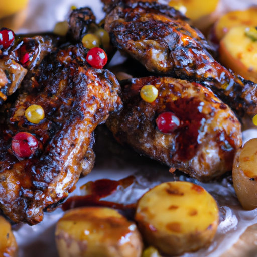 BBQ kuřecí křidélka s kukuřicí