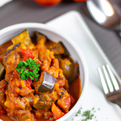 Ratatouille pomocí pečicího papíru